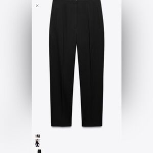 Zara Black Straight-Leg Trousers